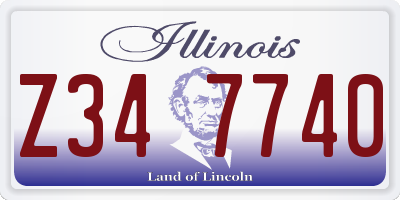 IL license plate Z347740