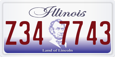 IL license plate Z347743