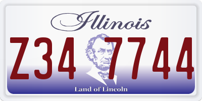 IL license plate Z347744