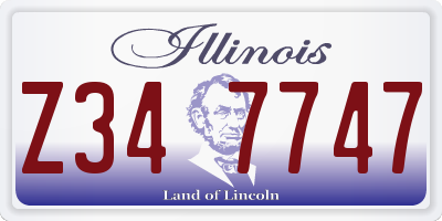 IL license plate Z347747