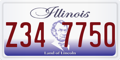 IL license plate Z347750