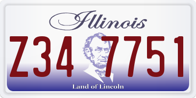 IL license plate Z347751