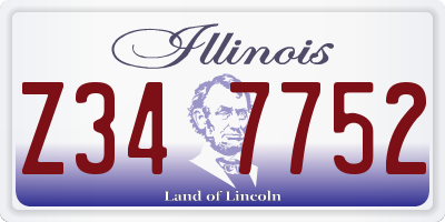 IL license plate Z347752