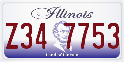 IL license plate Z347753