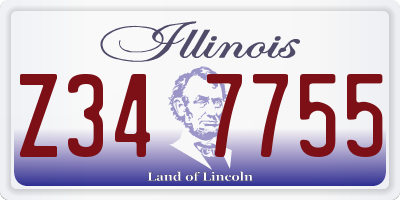 IL license plate Z347755