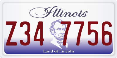 IL license plate Z347756