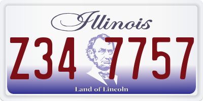 IL license plate Z347757