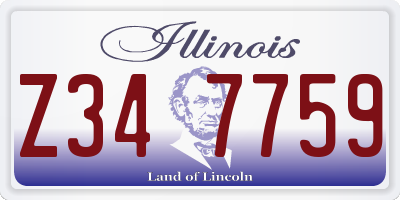 IL license plate Z347759