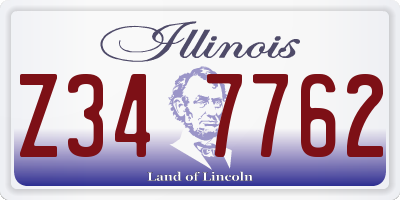 IL license plate Z347762