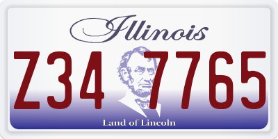 IL license plate Z347765