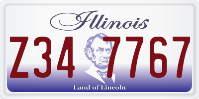 IL license plate Z347767
