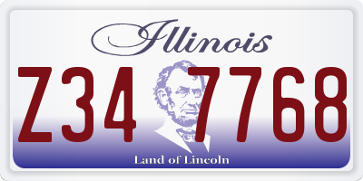 IL license plate Z347768