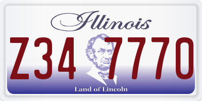 IL license plate Z347770