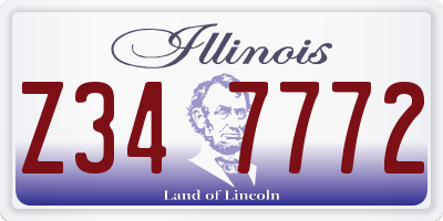 IL license plate Z347772