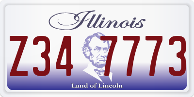 IL license plate Z347773