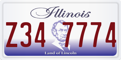 IL license plate Z347774
