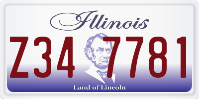 IL license plate Z347781