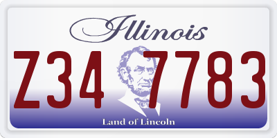 IL license plate Z347783