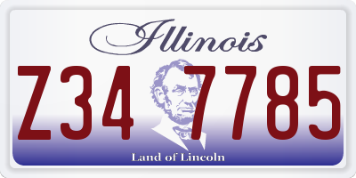 IL license plate Z347785