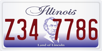 IL license plate Z347786