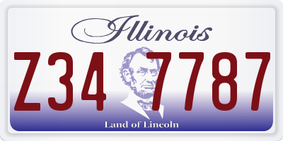 IL license plate Z347787