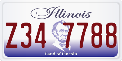 IL license plate Z347788