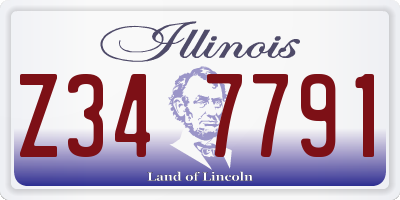 IL license plate Z347791