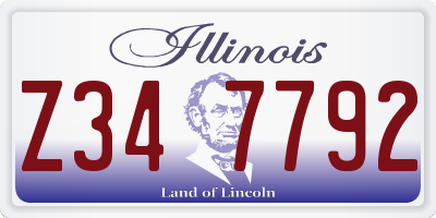 IL license plate Z347792