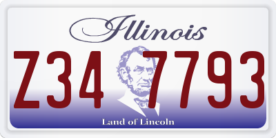 IL license plate Z347793