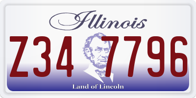 IL license plate Z347796