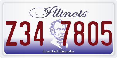 IL license plate Z347805