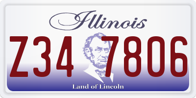 IL license plate Z347806