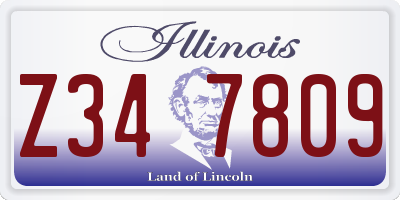 IL license plate Z347809