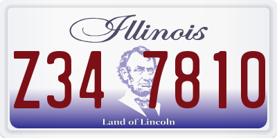 IL license plate Z347810