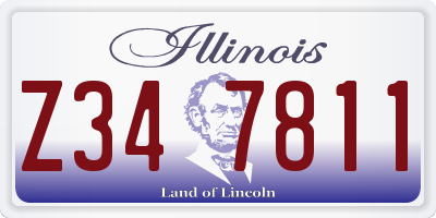 IL license plate Z347811