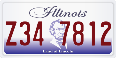IL license plate Z347812