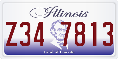 IL license plate Z347813