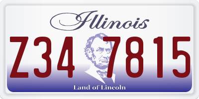 IL license plate Z347815