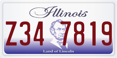 IL license plate Z347819