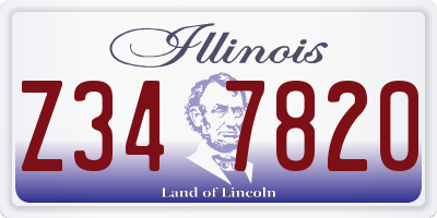 IL license plate Z347820