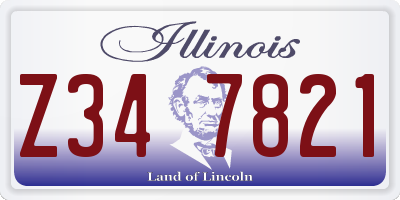 IL license plate Z347821