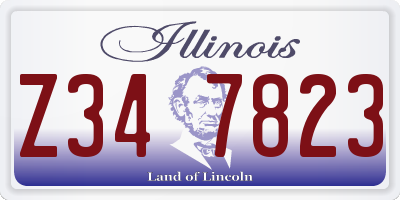 IL license plate Z347823