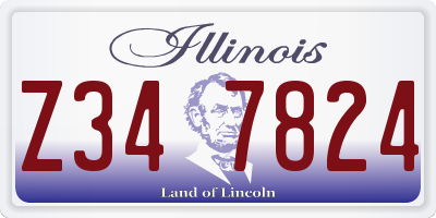 IL license plate Z347824