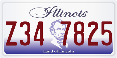 IL license plate Z347825