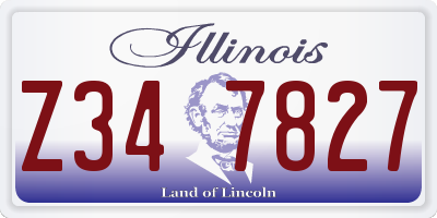 IL license plate Z347827