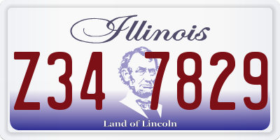 IL license plate Z347829