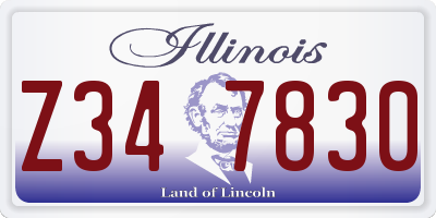 IL license plate Z347830