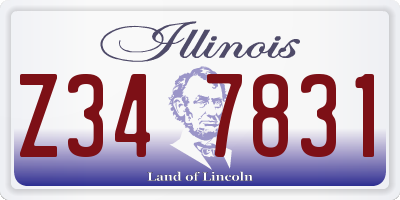 IL license plate Z347831