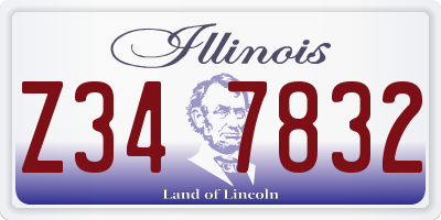 IL license plate Z347832