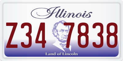IL license plate Z347838